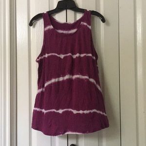 Purple and white tank